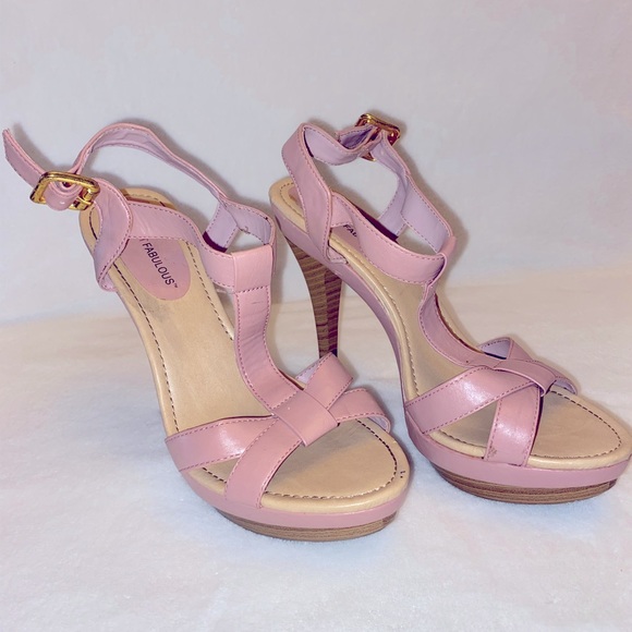 Mauve Strappy Stilettos by JustFab - Picture 1 of 6